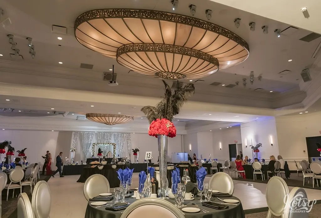 The reception space at Venu Event Space in Vaughan, Canada